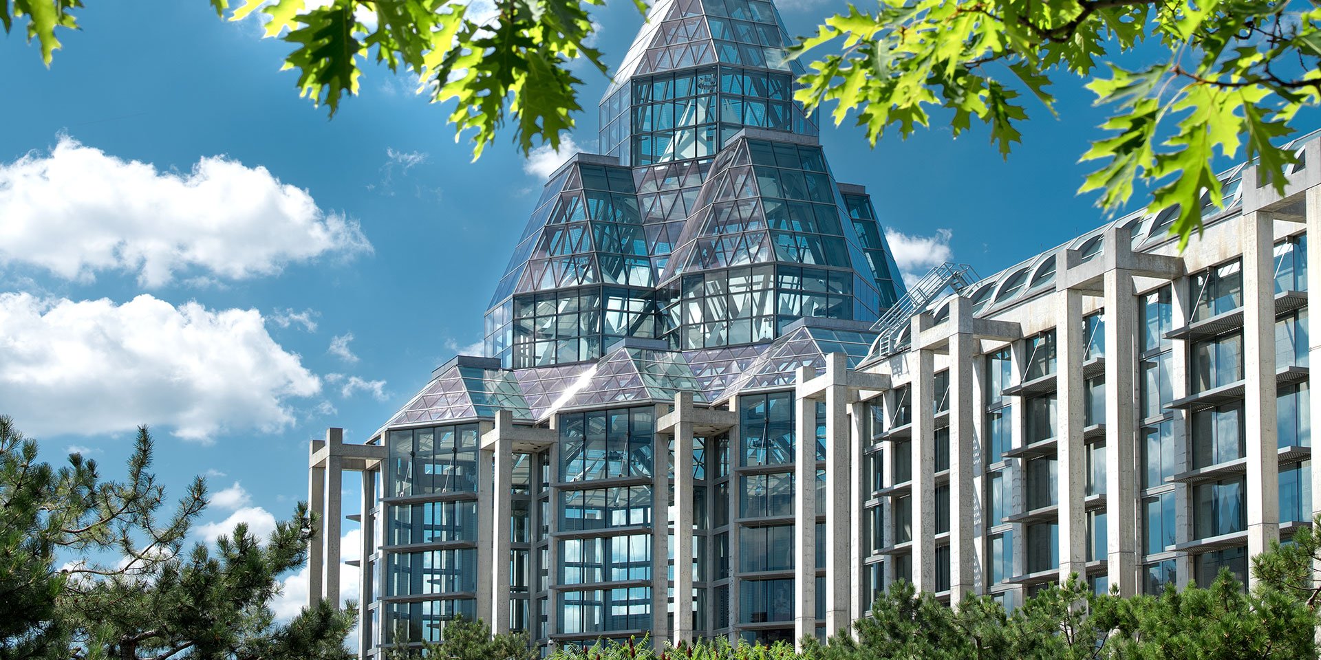 National Gallery of Canada building with its distinctive architecture in Ottawa.